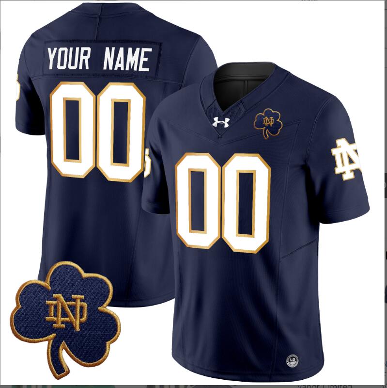 Women Notre Dame Fighting Irish 2024 Vapor Limited blue Custom Nike NCAA Jersey